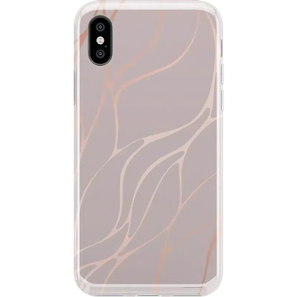 Midnight Ride | Pink and Gold Metallic Waves Case iPhone Case get.casely Classic iPhone XS Max