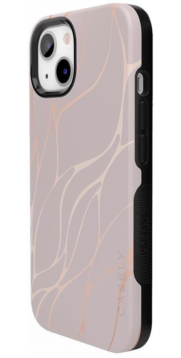 Midnight Ride | Pink and Gold Metallic Waves Case iPhone Case get.casely