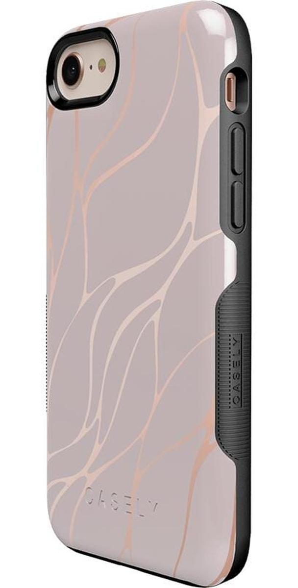 Midnight Ride | Pink and Gold Metallic Waves Case iPhone Case get.casely