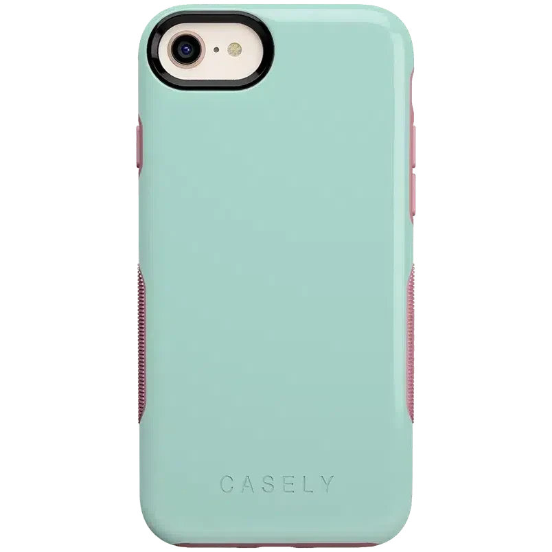 Mint Green on Pink | Ultra-Protective Bold Case iPhone Case get.casely
