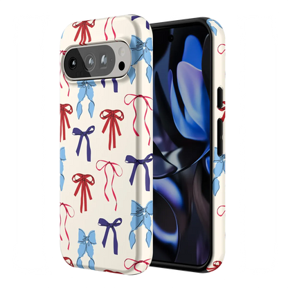 American Girlie | Red White & Blue Bows Case