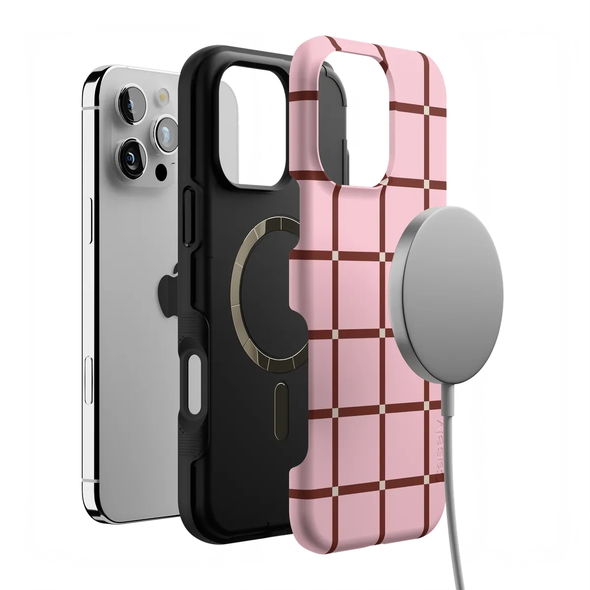 Uptown Gridlock | Pink Checkerboard Case