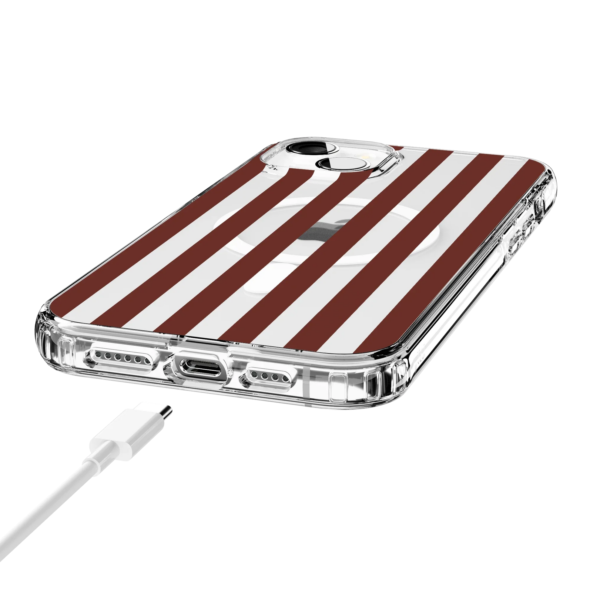 Sunday in Brooklyn | Burgundy Stripes Case