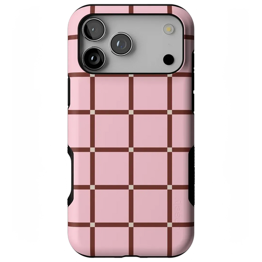 Uptown Gridlock | Pink Checkerboard Case