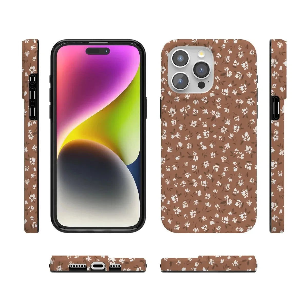Mocha Meadow | Tiny Flowers Case iPhone Case get.casely