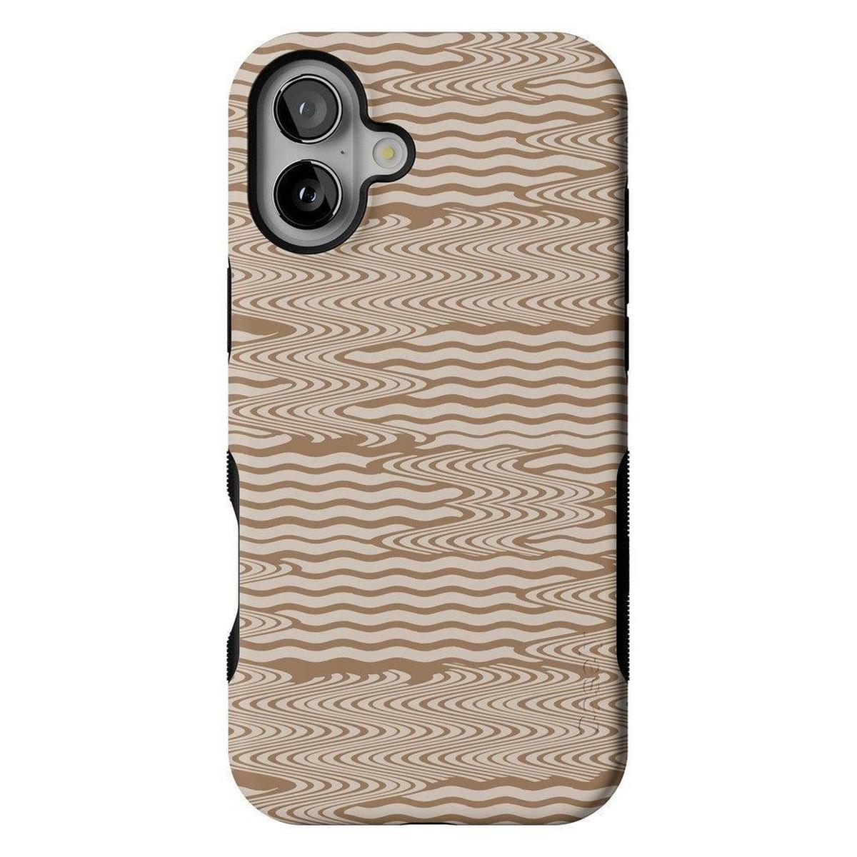 Mocha Ripple | Brown Waves Case iPhone Case get.casely Bold + MagSafe® iPhone 16 Plus