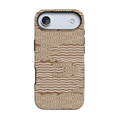 Mocha Ripple | Brown Waves Case iPhone Case get.casely Bold Flex + MagSafe® iPhone 17 Air