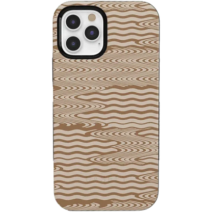 Mocha Ripple | Brown Waves Case iPhone Case get.casely Bold + MagSafe® iPhone 12 Pro Max