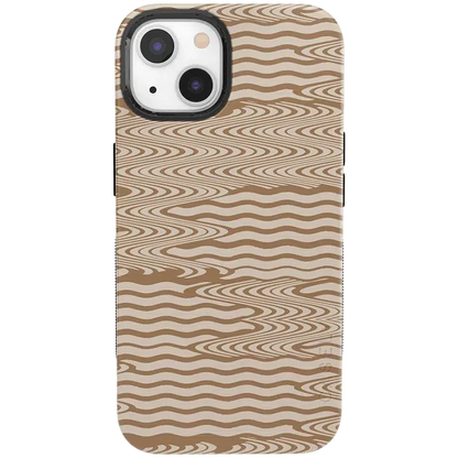 Mocha Ripple | Brown Waves Case iPhone Case get.casely Bold + MagSafe® iPhone 13