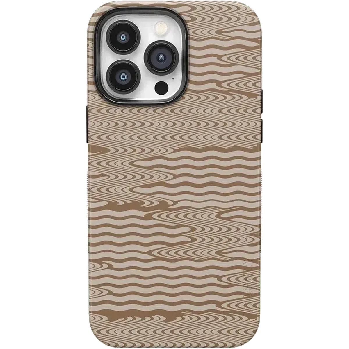 Mocha Ripple | Brown Waves Case iPhone Case get.casely Bold + MagSafe® iPhone 14 Pro Max