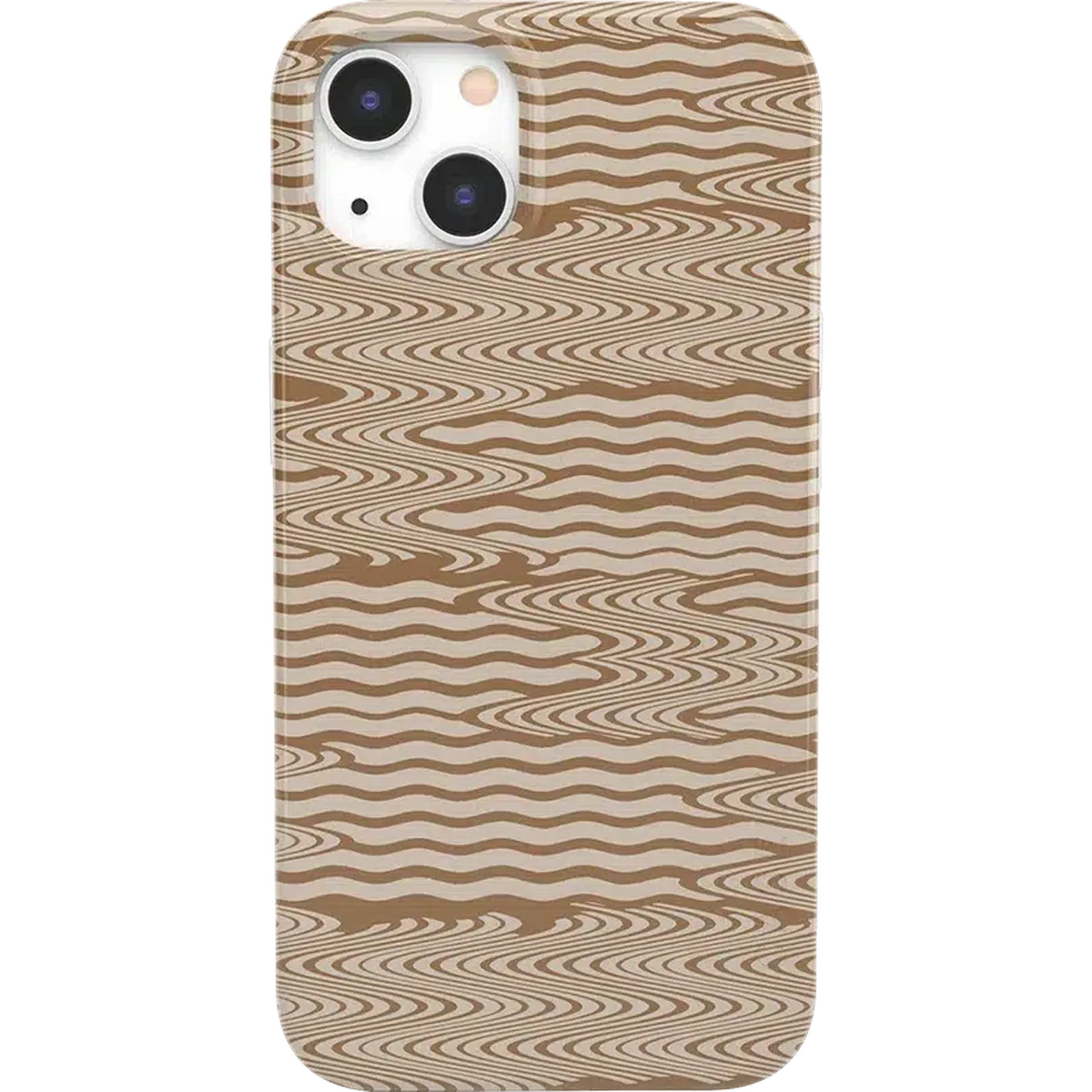 Mocha Ripple | Brown Waves Case iPhone Case get.casely Classic + MagSafe® iPhone 13