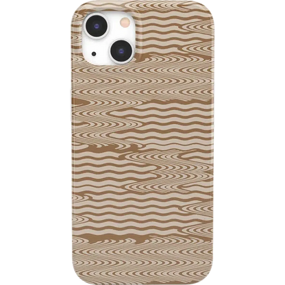 Mocha Ripple | Brown Waves Case iPhone Case get.casely Classic + MagSafe® iPhone 13