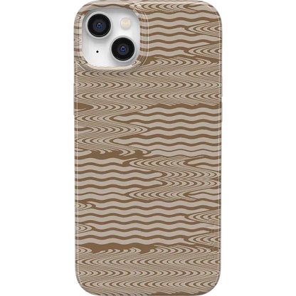 Mocha Ripple | Brown Waves Case iPhone Case get.casely Classic + MagSafe® iPhone 14 Plus