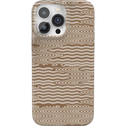Mocha Ripple | Brown Waves Case iPhone Case get.casely Classic + MagSafe® iPhone 14 Pro