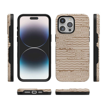 Mocha Ripple | Brown Waves Case iPhone Case get.casely