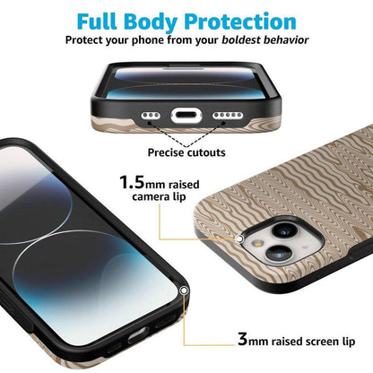 Mocha Ripple | Brown Waves Case iPhone Case get.casely