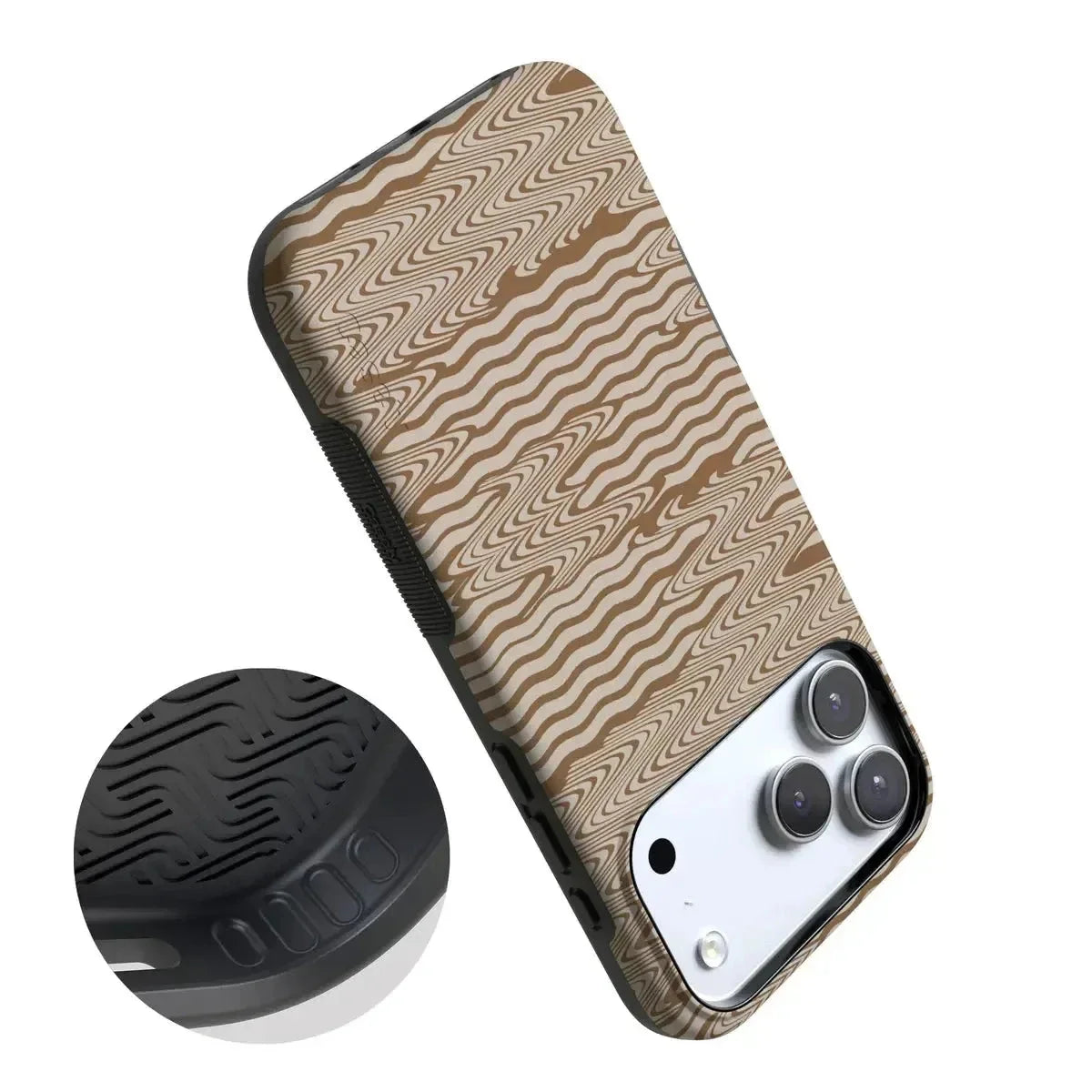 Mocha Ripple | Brown Waves Case iPhone Case get.casely