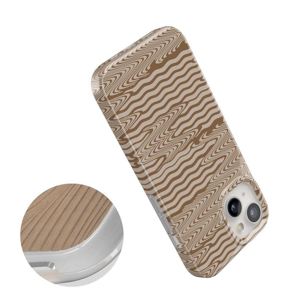 Mocha Ripple | Brown Waves Case iPhone Case get.casely