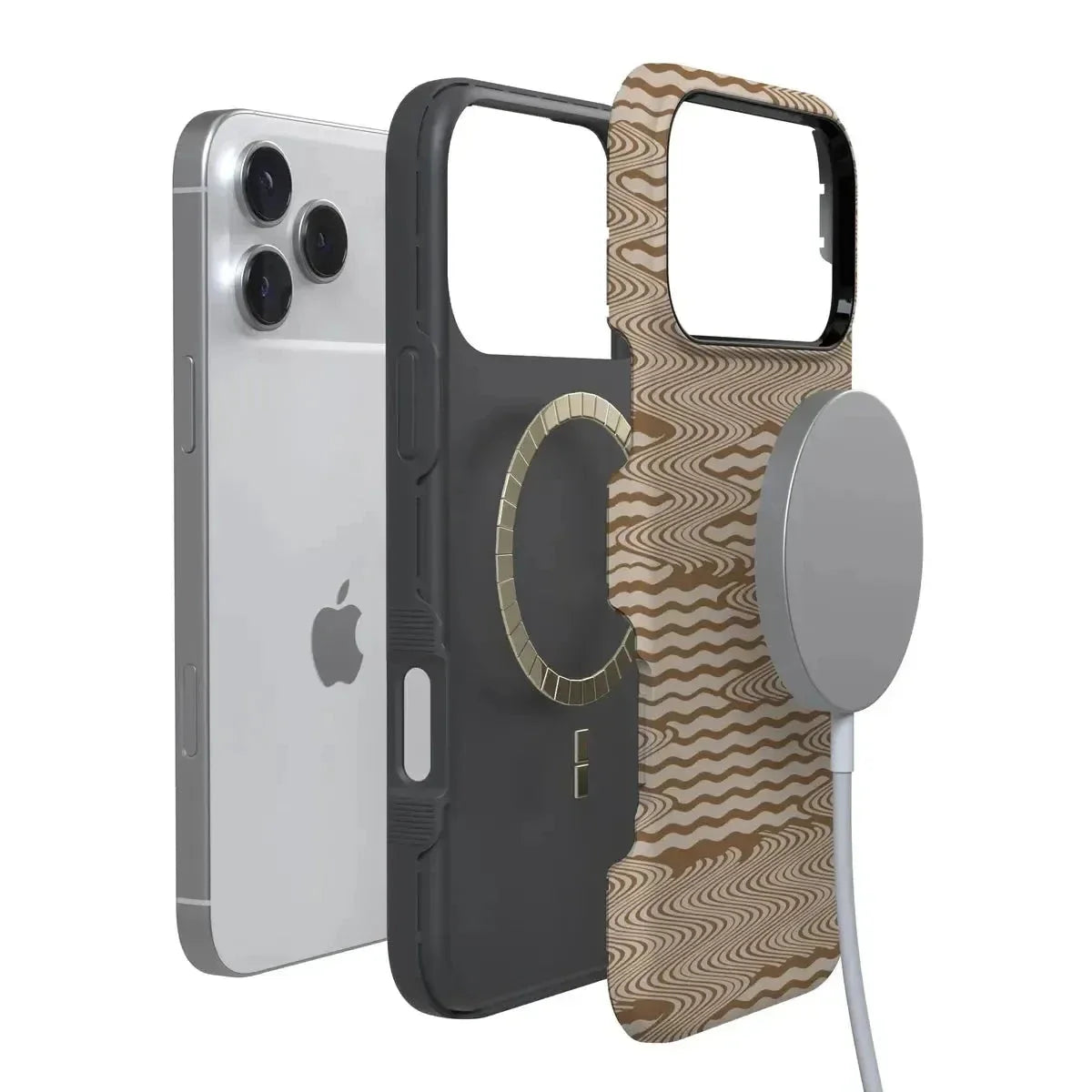 Mocha Ripple | Brown Waves Case iPhone Case get.casely