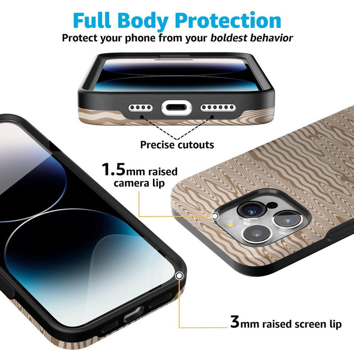 Mocha Ripple | Brown Waves Case iPhone Case get.casely