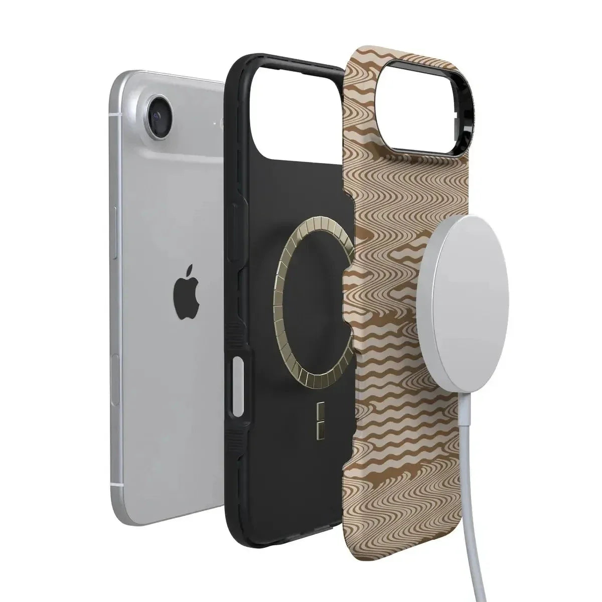 Mocha Ripple | Brown Waves Case iPhone Case get.casely