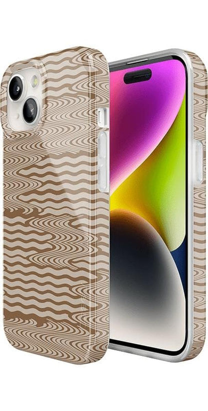 Mocha Ripple | Brown Waves Case iPhone Case get.casely