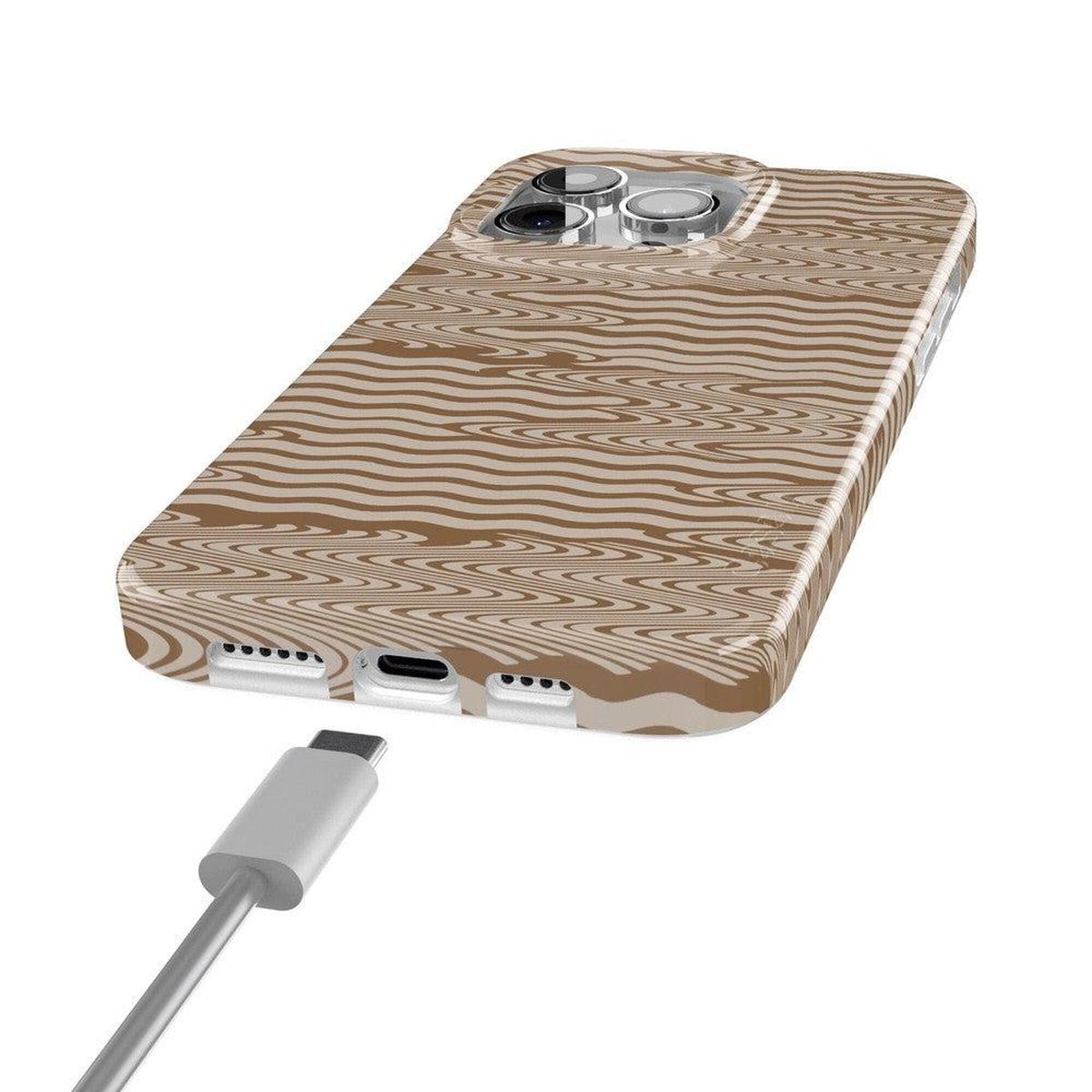 Mocha Ripple | Brown Waves Case iPhone Case get.casely