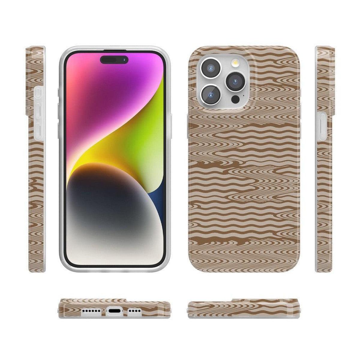 Mocha Ripple | Brown Waves Case iPhone Case get.casely