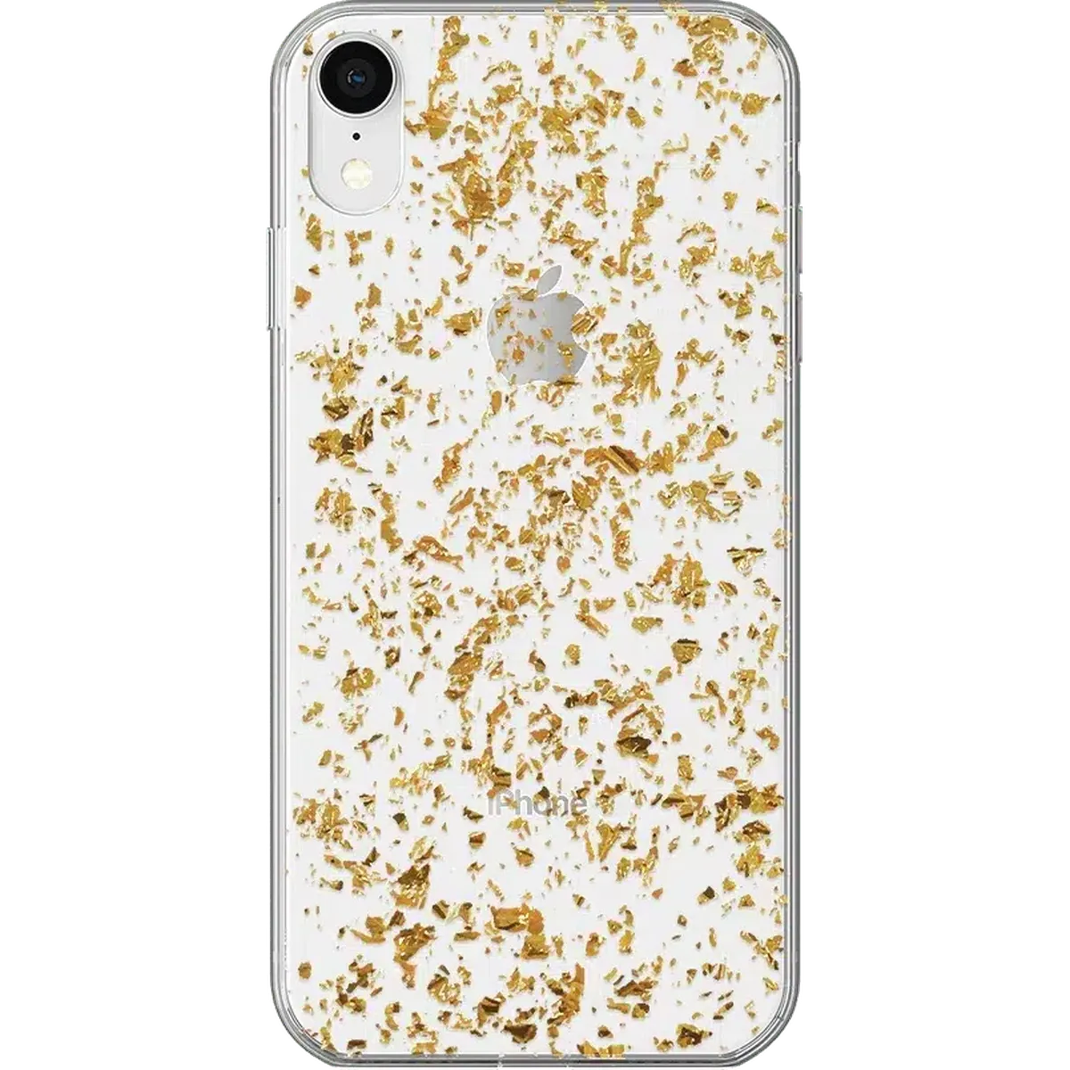 Morning Sparkle | Rose and Gold Flaked Clear Case iPhone Case get.casely Classic iPhone XR