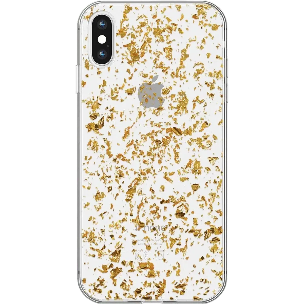Morning Sparkle | Rose and Gold Flaked Clear Case iPhone Case get.casely Classic iPhone X / XS