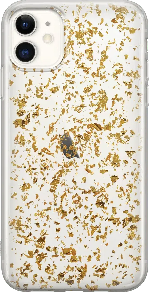 Morning Sparkle | Rose and Gold Flaked Clear Case iPhone Case get.casely