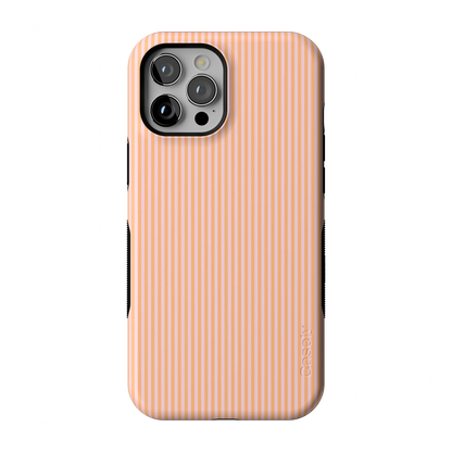 Stripes and the City | Orange & Pink Pinstripe Case - iPhone 12 Pro