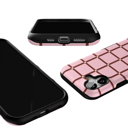 Uptown Gridlock | Pink Checkerboard Case
