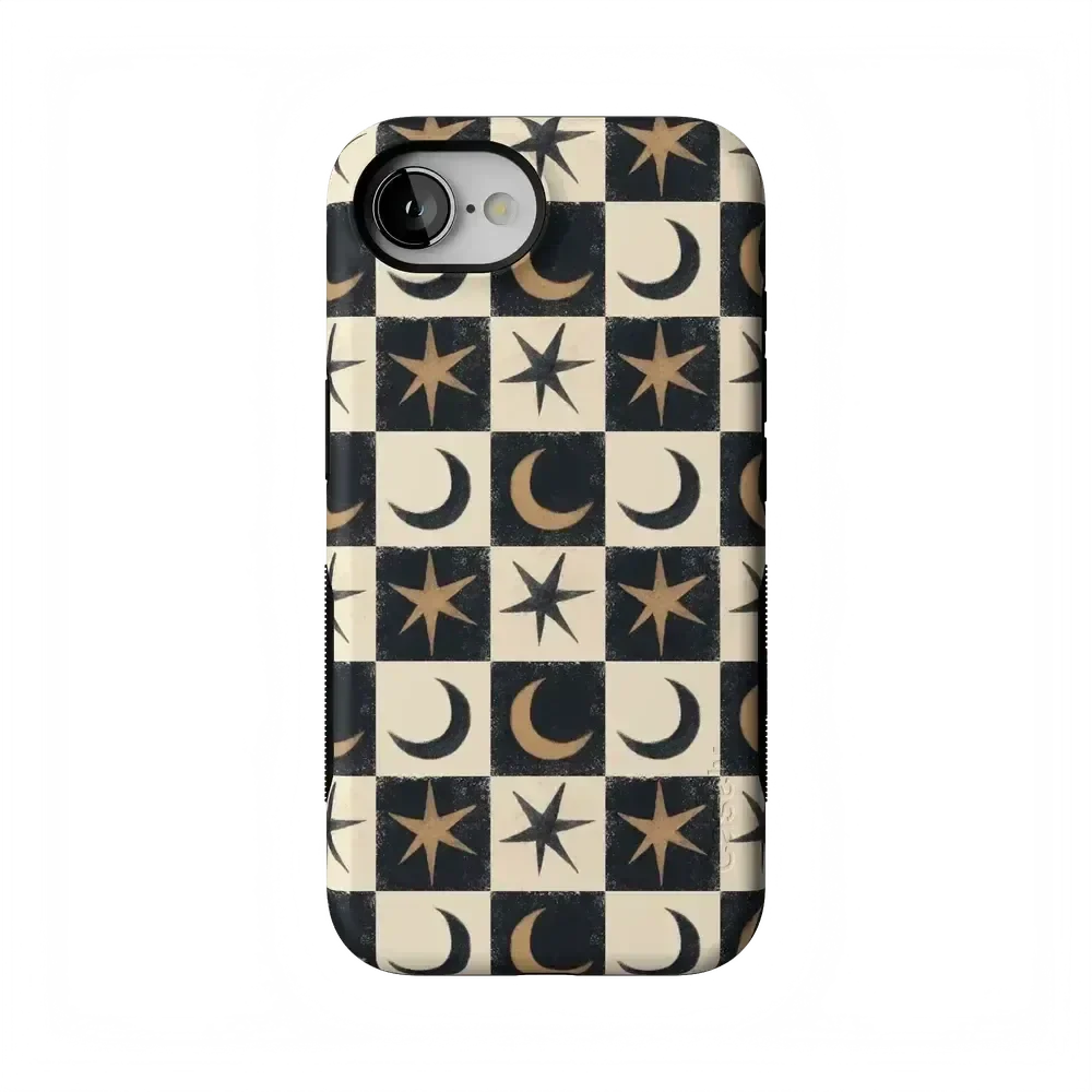 Mystic Moonstar | Black Celestial Case Phone Case get.casely Bold Flex + MagSafe® iPhone 17e