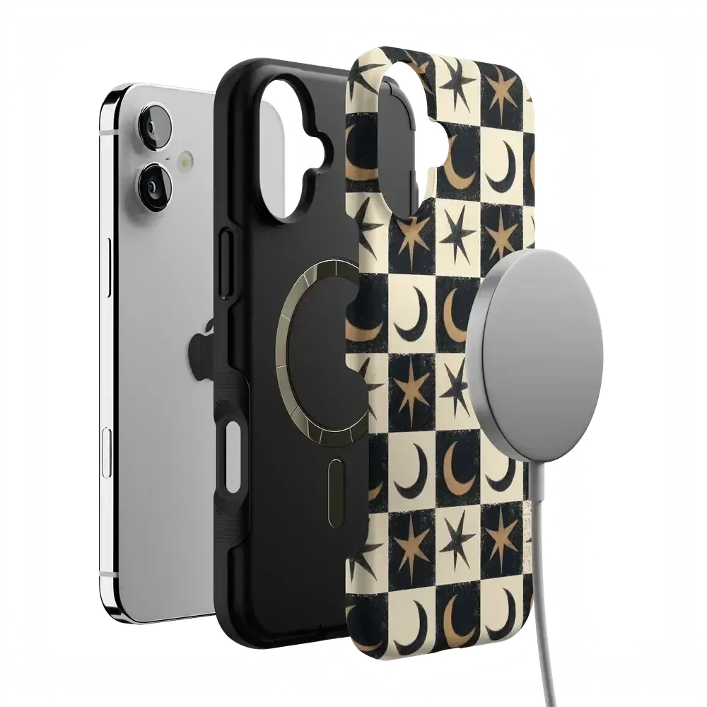 Mystic Moonstar | Black Celestial Case Phone Case get.casely