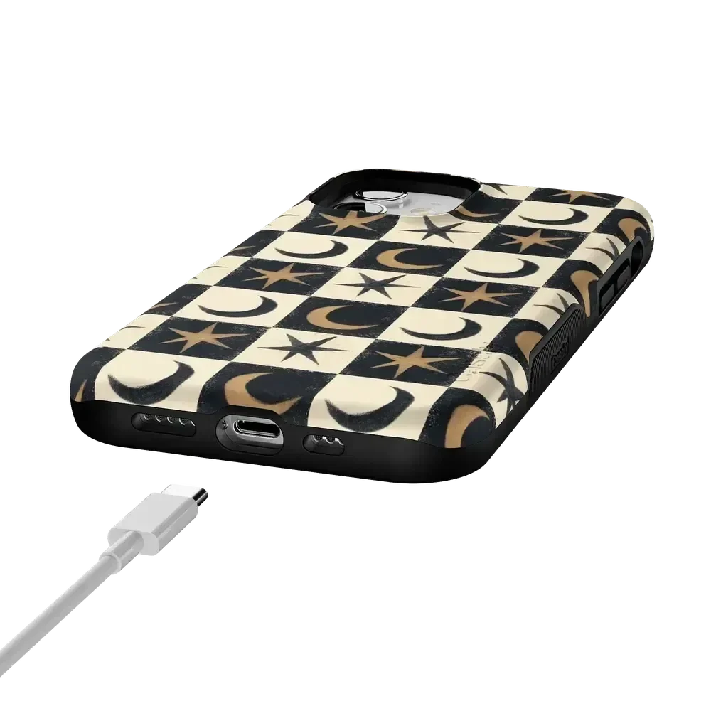 Mystic Moonstar | Black Celestial Case Phone Case get.casely