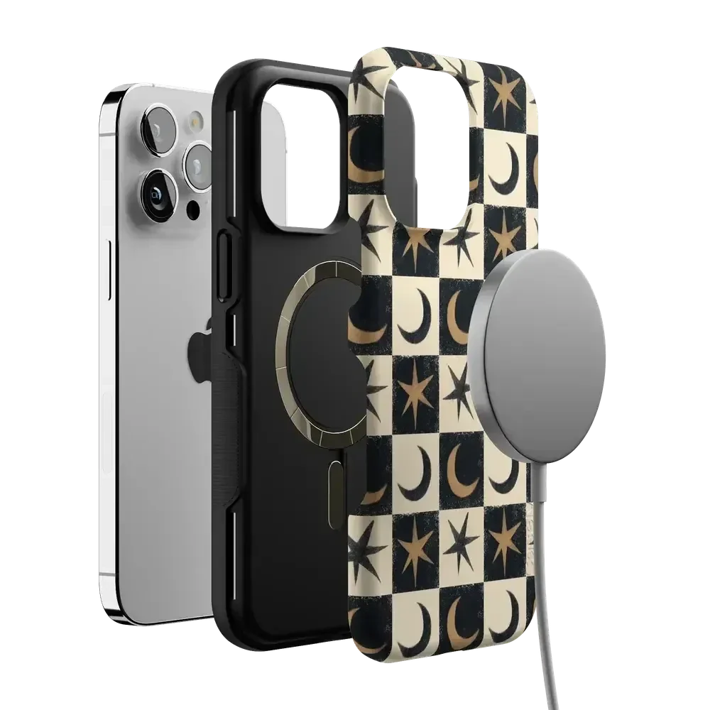 Mystic Moonstar | Black Celestial Case Phone Case get.casely