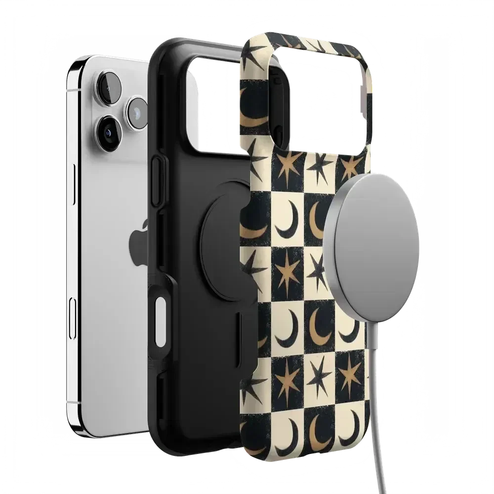 Mystic Moonstar | Black Celestial Case Phone Case get.casely
