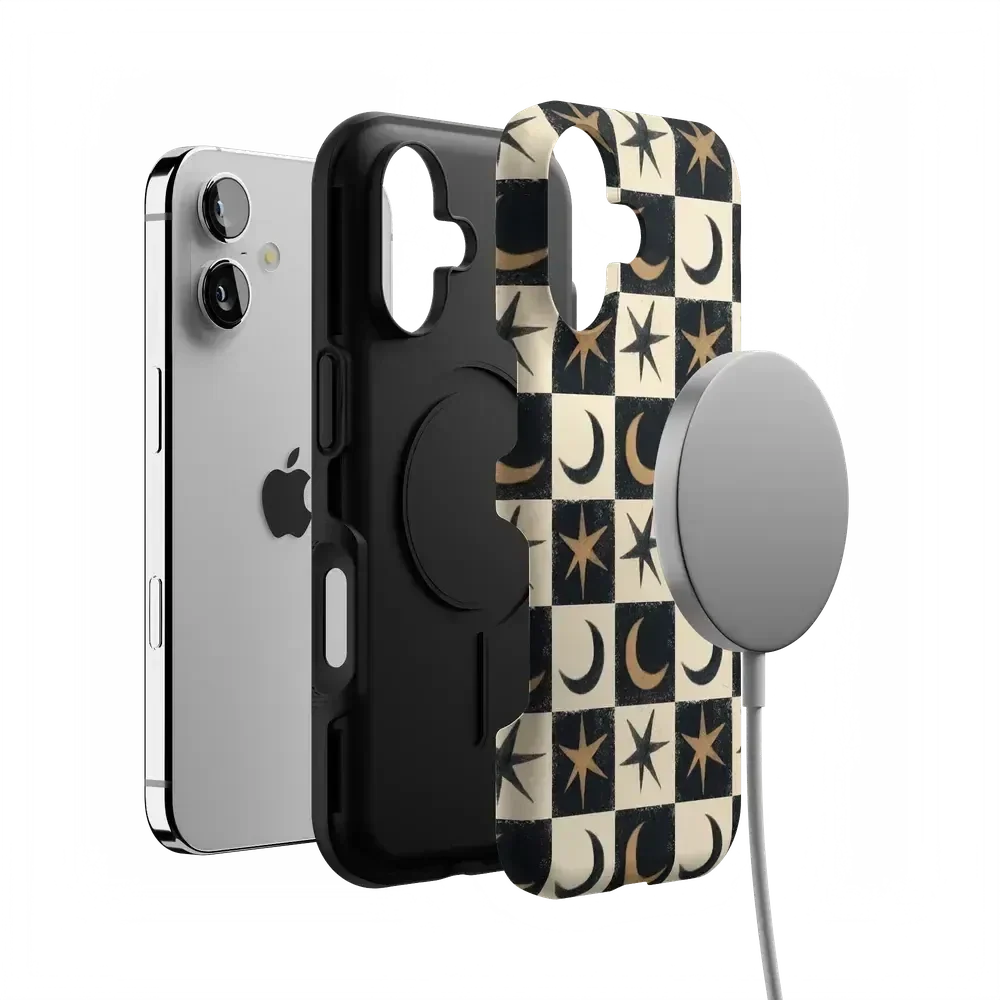 Mystic Moonstar | Black Celestial Case Phone Case get.casely
