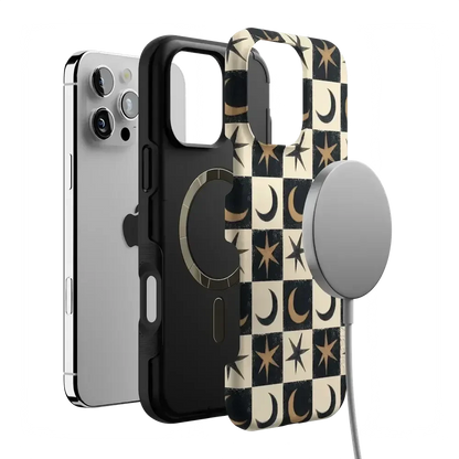 Mystic Moonstar | Black Celestial Case Phone Case get.casely