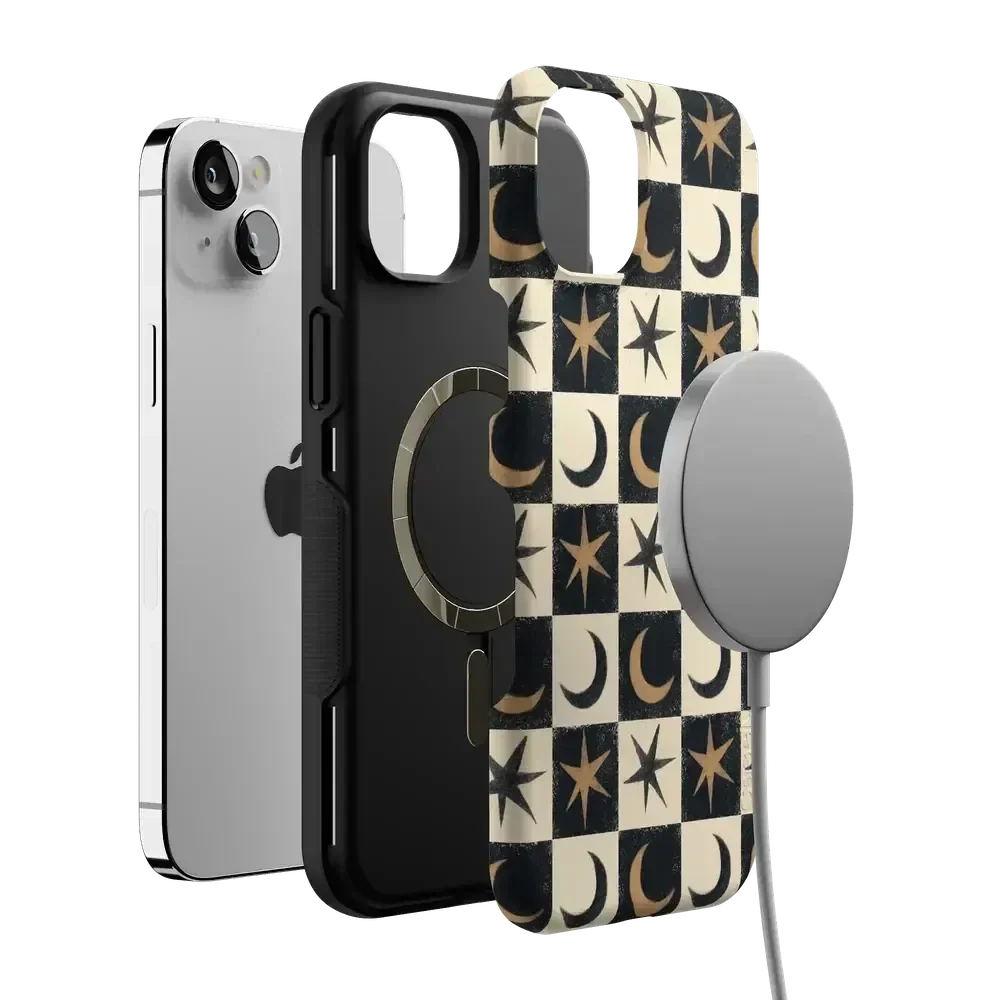 Mystic Moonstar | Black Celestial Case Phone Case get.casely
