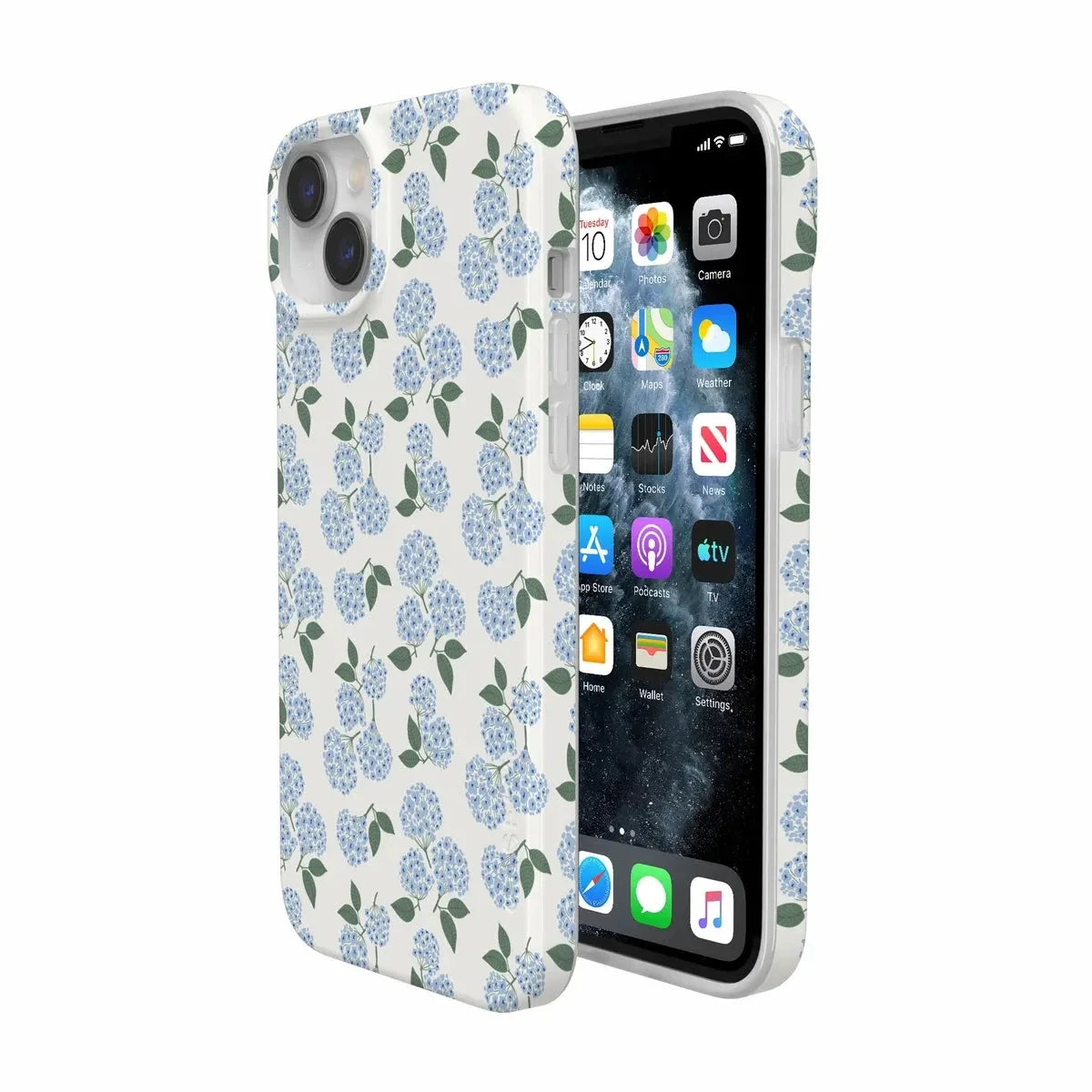 Nantucket Cottage | Blue Hydrangea Case iPhone Case get.casely