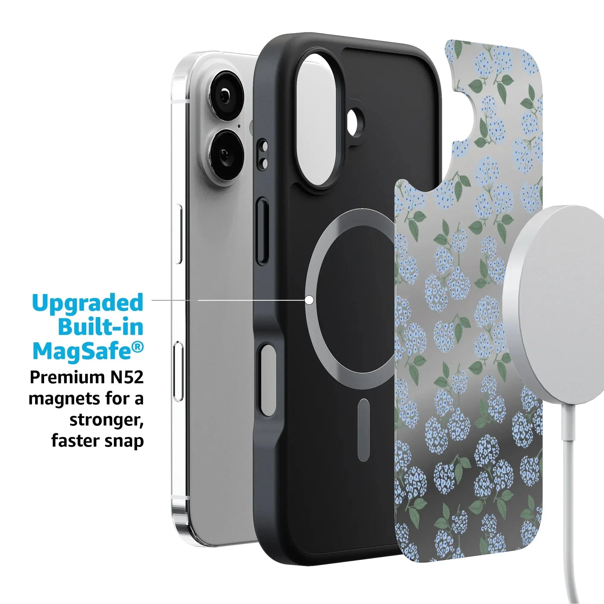 Nantucket Cottage | Blue Hydrangea Case iPhone Case get.casely