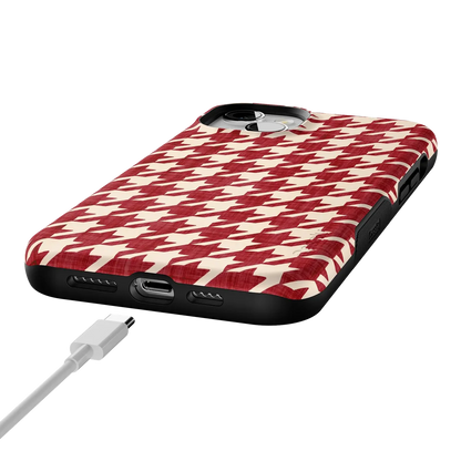 Scarlet Stitch | Red Houndstooth Case