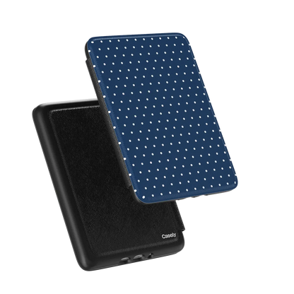 On the Dot | Navy Polka Dot Kindle Case