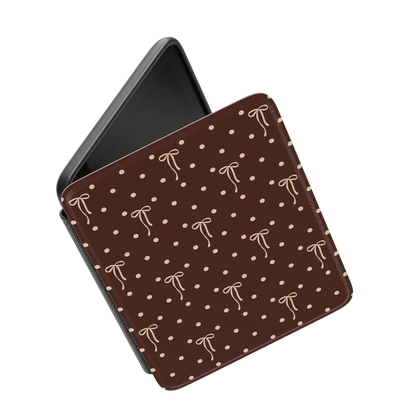 Teddy Bows | Brown Polka Dot Kindle Case