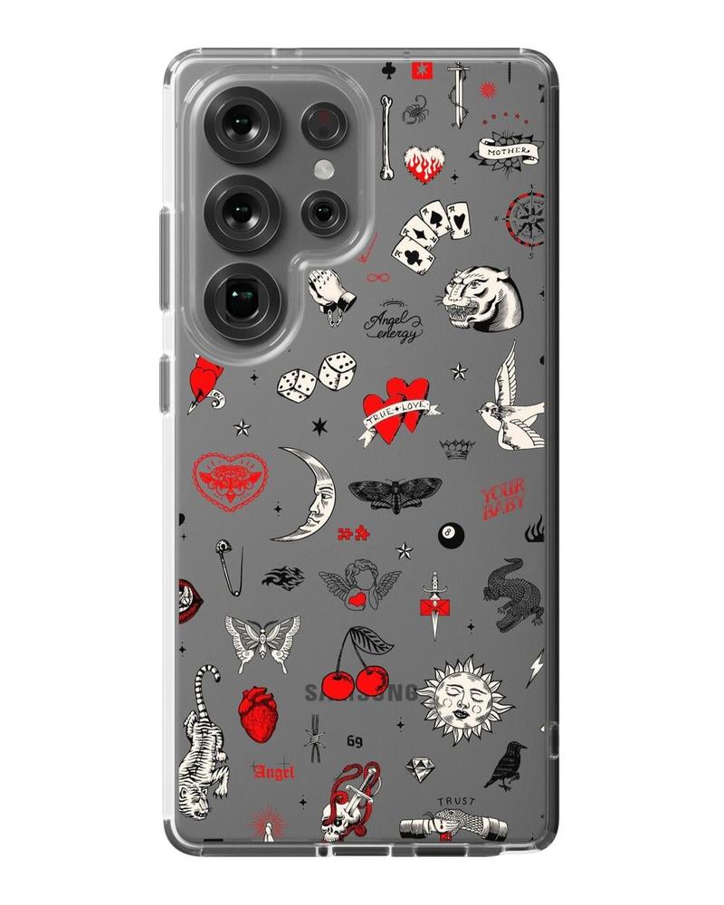 Not a Phase | Clear Flash Tattoo Case iPhone Case get.casely Classic Galaxy S25 Ultra