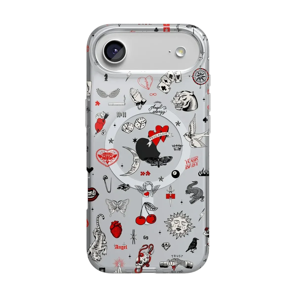 Not a Phase | Clear Flash Tattoo Case iPhone Case get.casely Classic + MagSafe® iPhone 17 Air