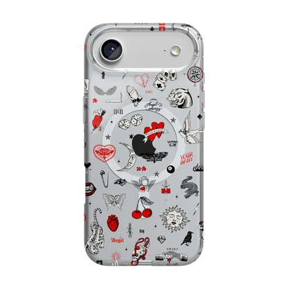 Not a Phase | Clear Flash Tattoo Case iPhone Case get.casely Classic + MagSafe® iPhone 17 Air