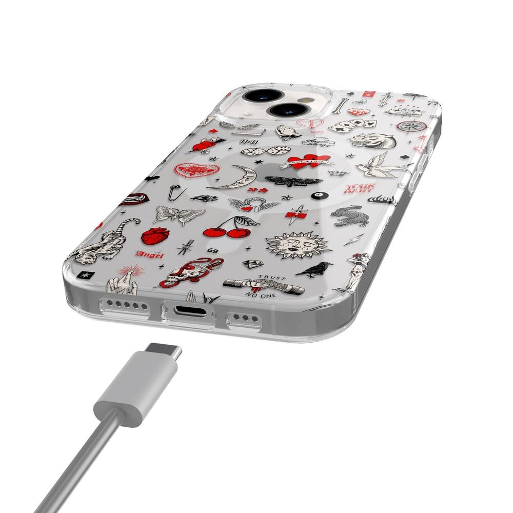 Not a Phase | Clear Flash Tattoo Case iPhone Case get.casely